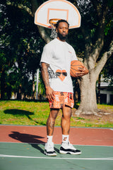 White/Red Jumbo Logo Drop Shoulder Tee (UNISEX)