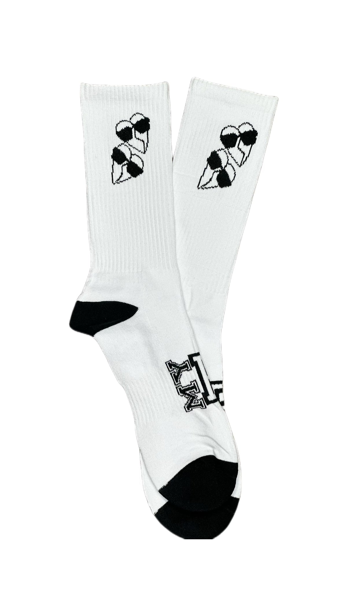 Classic Double Logo Cushioned Socks: White Logo