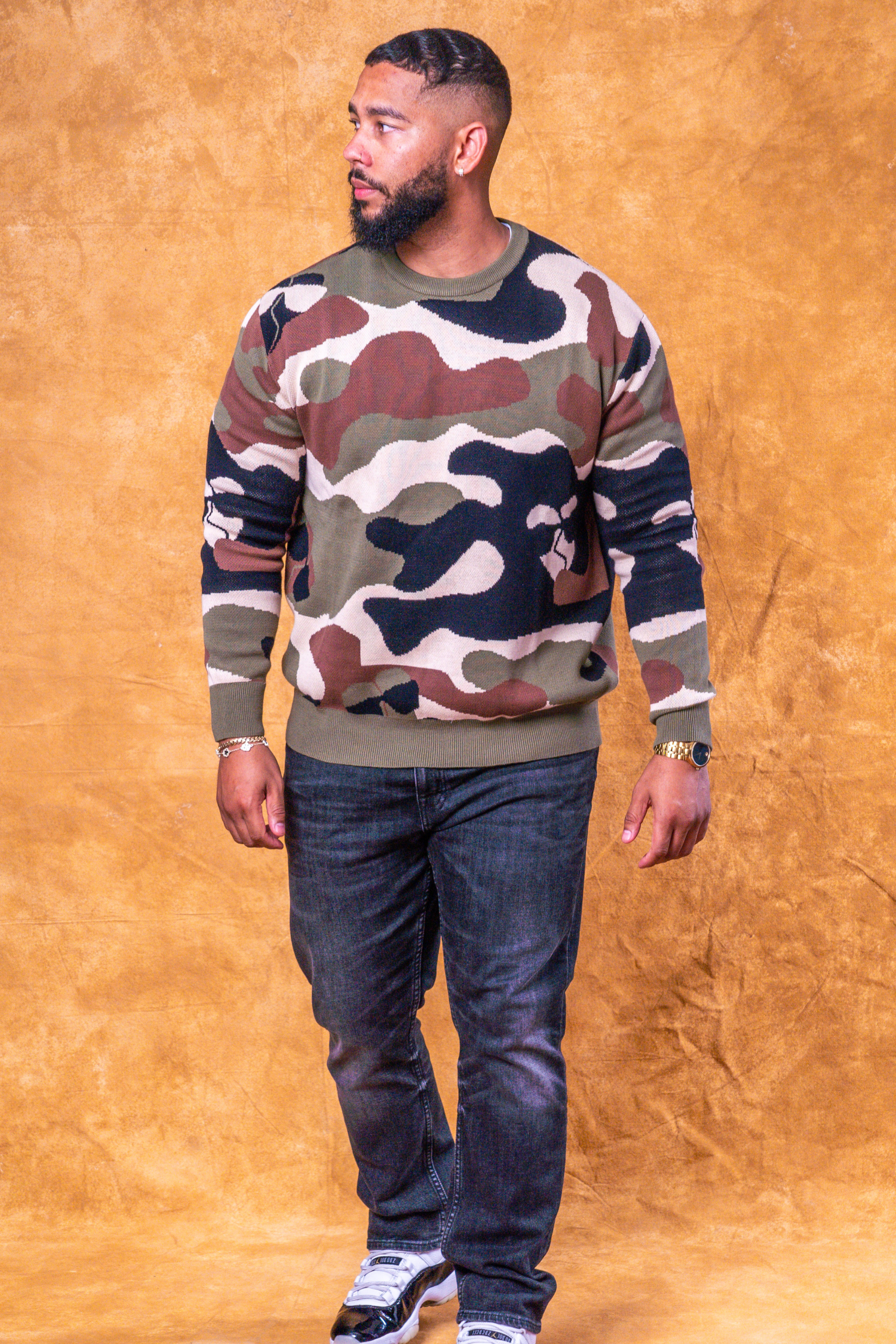 Premium Camo Crewneck Sweater