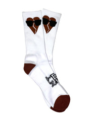 Classic Logo Cushioned Socks: Brown Logo