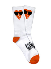 Classic Logo Cushioned Socks: Burnt Orange Logo